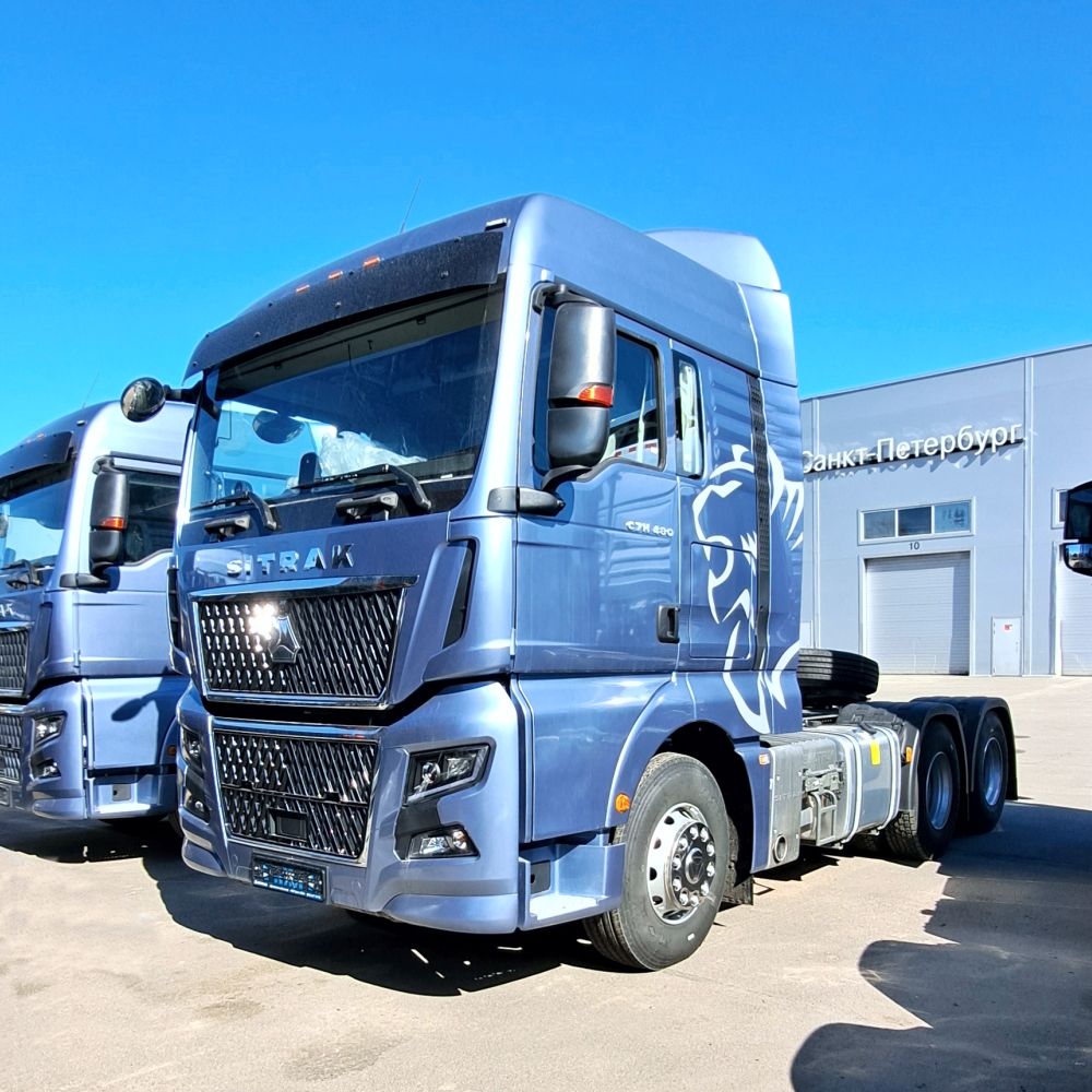 SITRAK C7H MAX 6Х4 АКПП ZF, ретардер, задняя пневма | цвет кабины Серебристо-синий