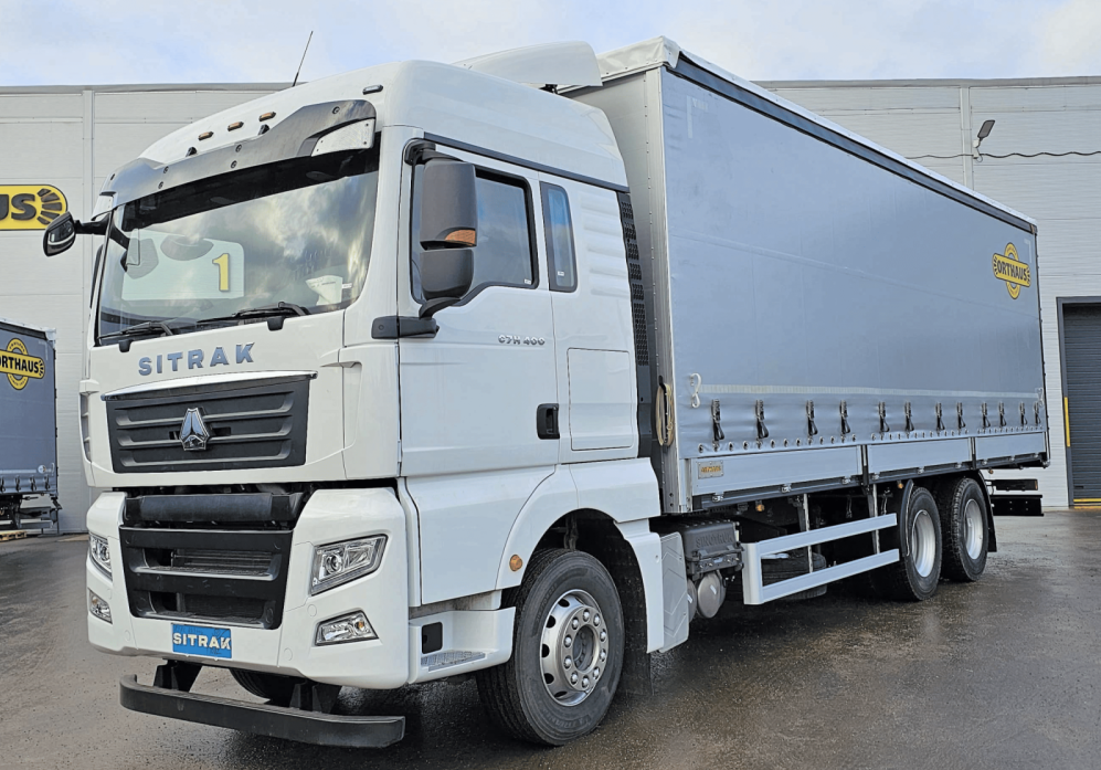 Автомобиль бортовой с тентом SITRAK | СИТРАК 6x2, 400 л.с. с АКПП